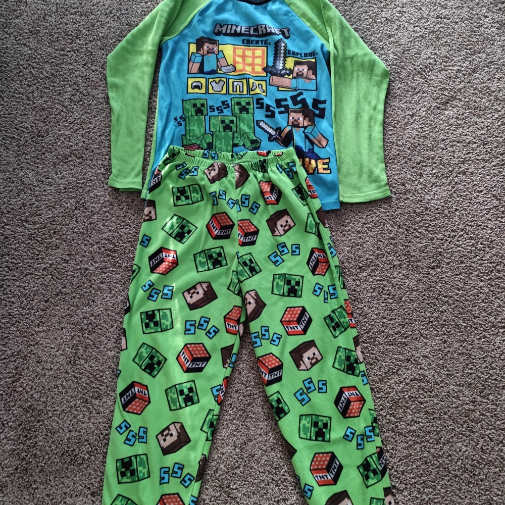 Minecraft Kids Pajama Set - Green